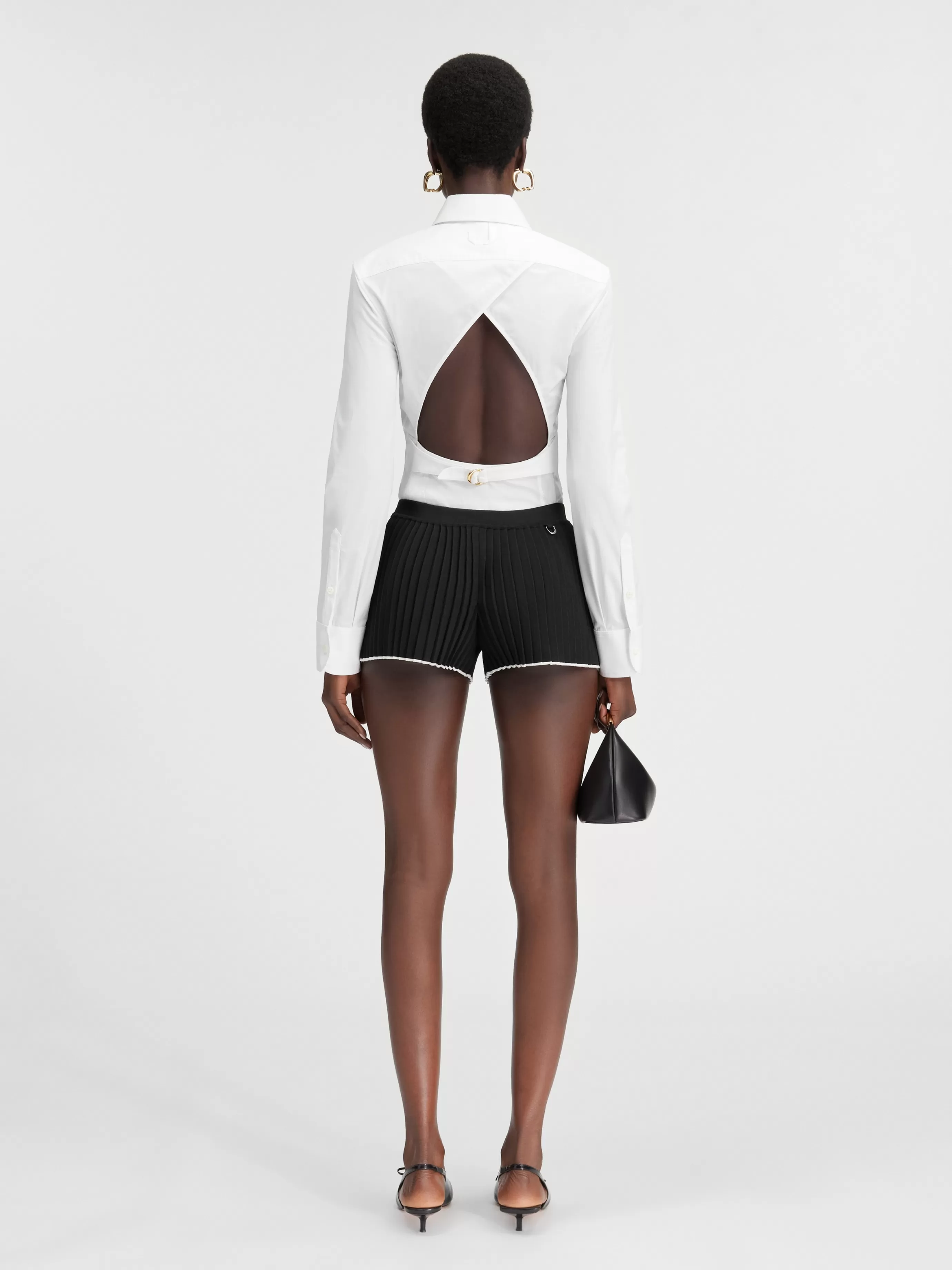 Femme Jacquemus Le short maille plissé