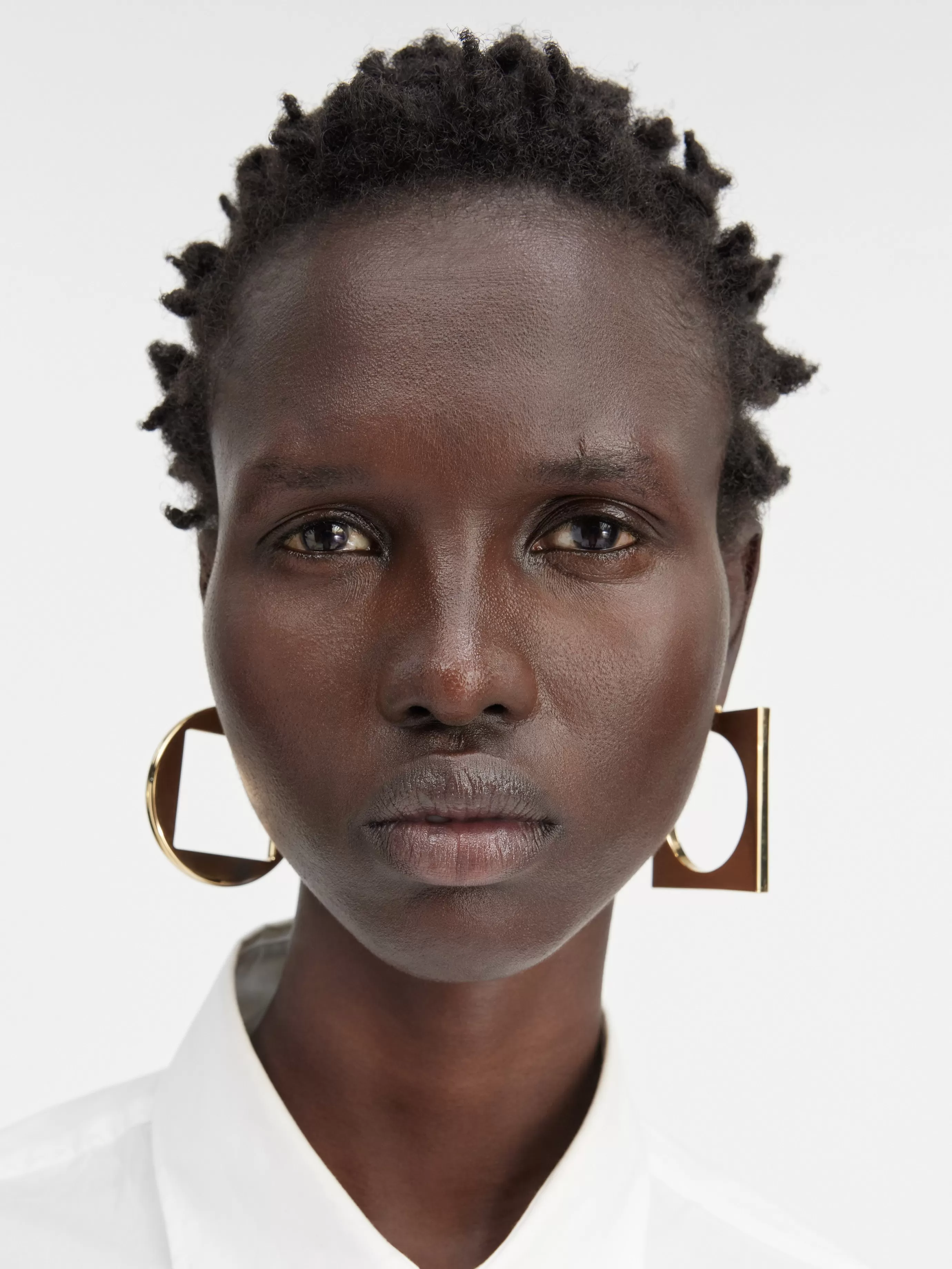 Femme Jacquemus Les creoles rond carré